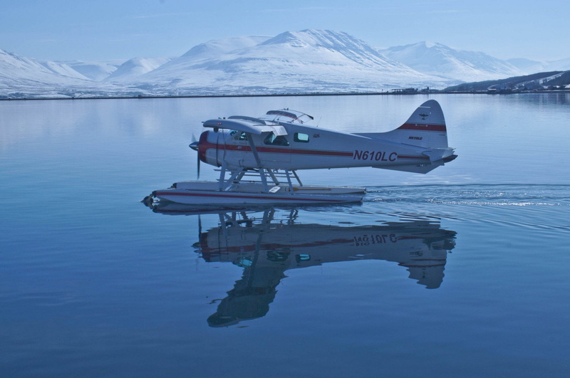 Mountain, Snow, Aircraft, 1080P, Seaplane, outdoors, Sweden, tranquil scene, Water, scenics - nature, Reflection, snowcapped mountain, Airplane, Aircrafts