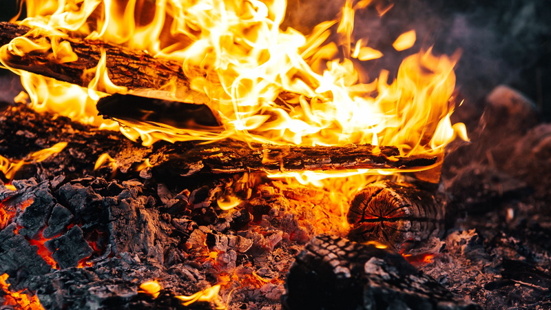 fire - natural phenomenon, burning, wood - material, night, barbecue, close-up, wood, heat - temperature, flame, smoldering, glow, nature, burnt, bonfire