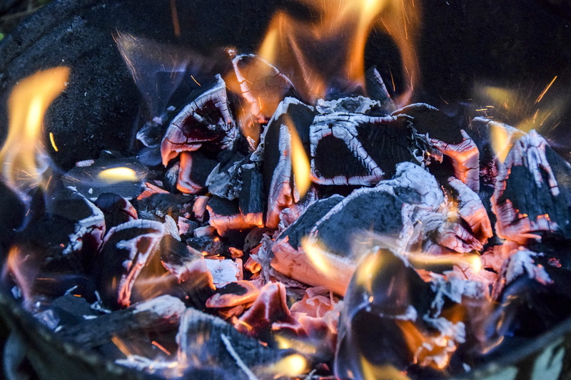 cube, burning, texture, food, close-up, preparation, wood, long exposure, campfire, background, orange color, barbecue grill, flame, fire, fireplace, bonfire
