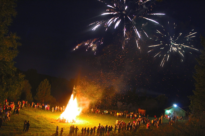 heat - temperature, night, group of people, illuminated, motion, firework - man made object, outdoors, burning, men, tree, firework, watching, firework display