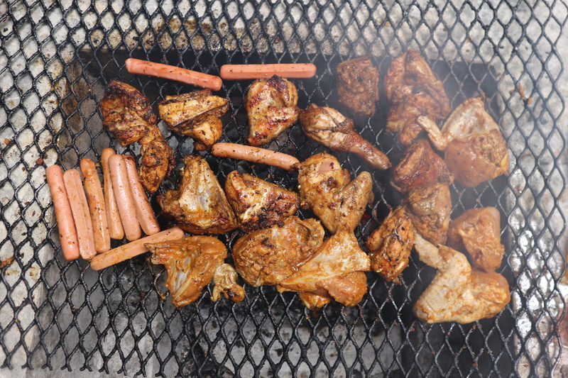 food and drink, freshness, meal, metal, no people, high angle view, grilled, close-up, 5K, day, malaysia, closeup, chicken, wellbeing, food, coal, skewer