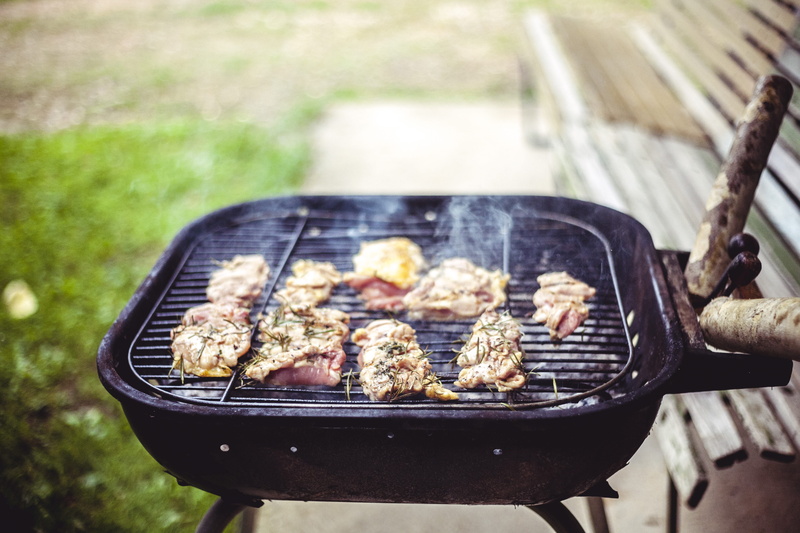 no people, cooking, cookout, picnic, meal, nature, outdoors, hot, beef, metal, heat - temperature, steak, barbecue grill, meat, grilling, grilled, freshness