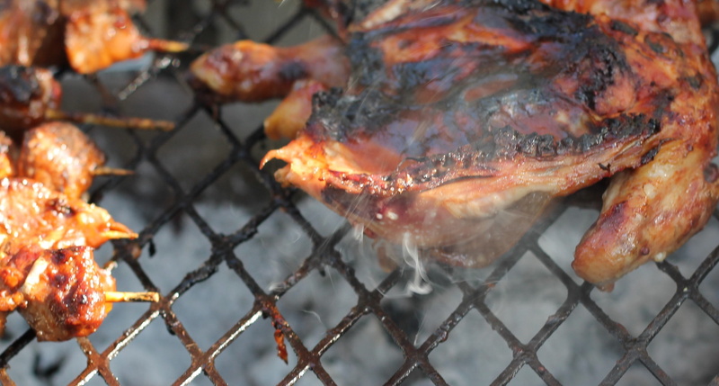grill, preparing food, bbq, metal, fire - natural phenomenon, meat, nature, camping, focus on foreground, burning, no people, outdoors, freshness, char-grilled