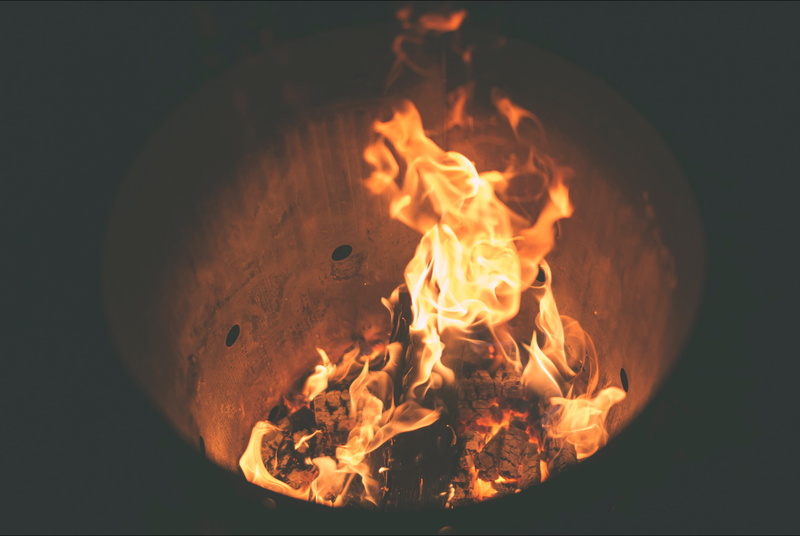 fire, no people, burn, burnt, galvanized, motion, burning, outdoors, dark, fire pit, flame, yellow, close-up, photo, glowing, heat - temperature, night