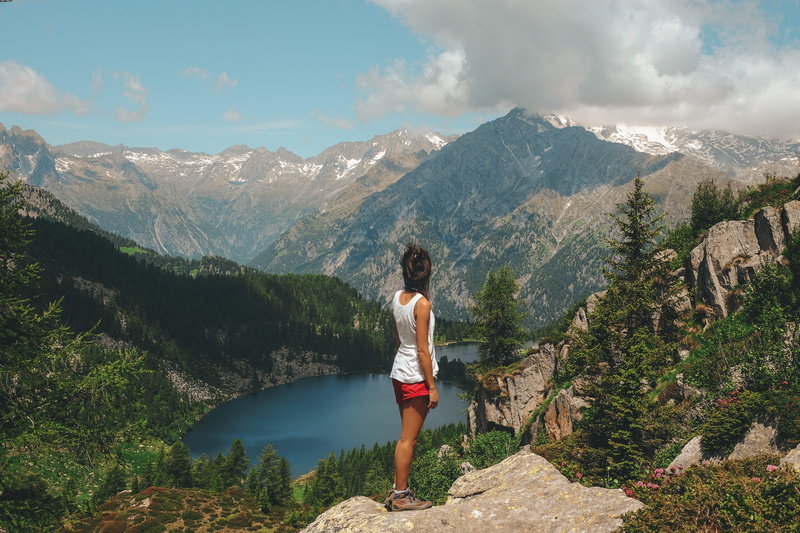 forest, green, woman, top, travel, italy, adult, rock - Object, 27mm, exercising, one Young Woman Only, journey, landscape, sports Training, old-fashioned