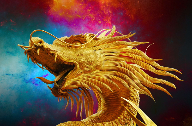 multi colored, animal, broncefigur, no people, creativity, nature, representation, art and craft, animal themes, sculpture, chinese dragon, statue, outdoors