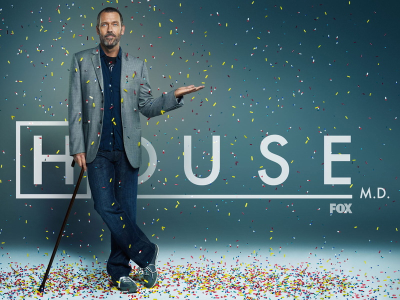 d, young Adult, front view, casual clothing, Hugh Laurie, multi colored, contemplation, creativity, young men, blue, house, caucasian Ethnicity, m, males