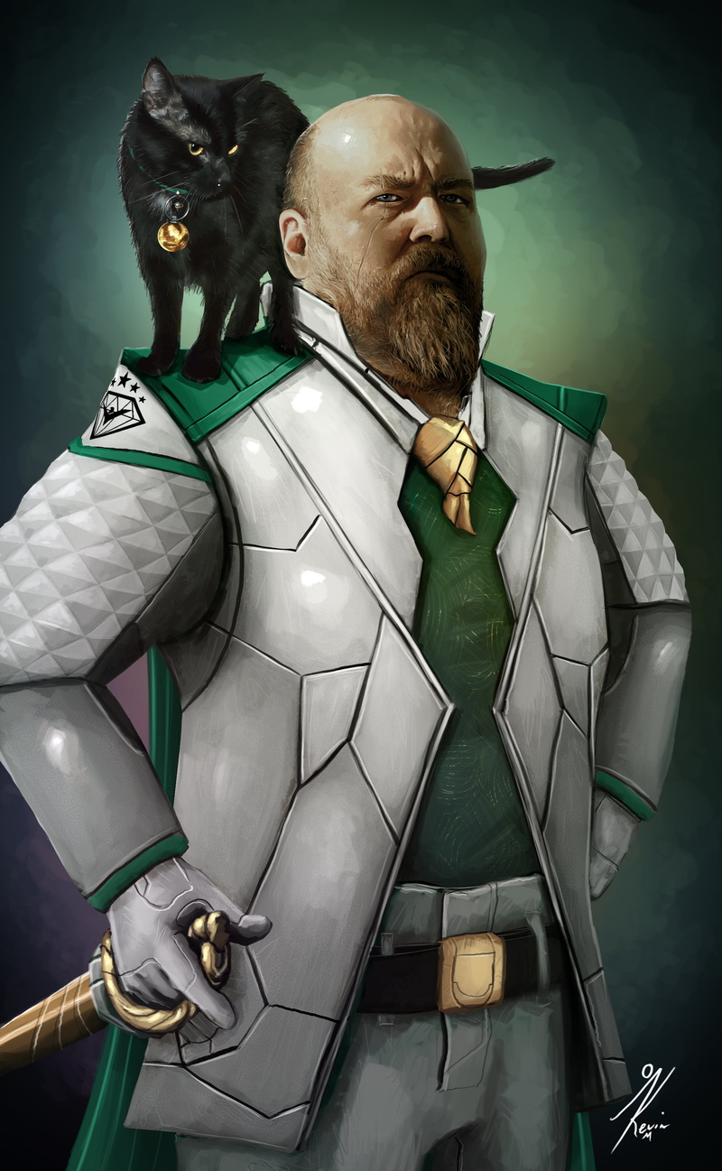 uniform, imperial guard, Commander, kittens, 2K, Kev-Art, Elite: Dangerous