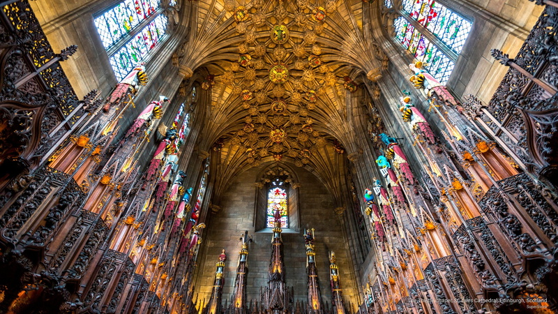 thistle, edinburgh, Architecture, chapel, giles, scotland, 2K, st, cathedral