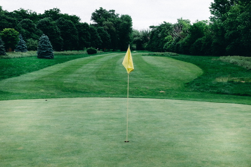 lawn, flagstick, sport, tranquility, landscape, no people, hole, country, play, woods, leisure, nature, retirement, flag, field, spring, golf, game, lifestyle
