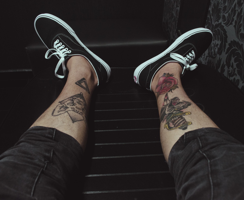 human leg, ink life tattoo, feet, person, skin, white, guadalupe, inked, one person, indoors, ornament, low section, black, personal perspective, real people