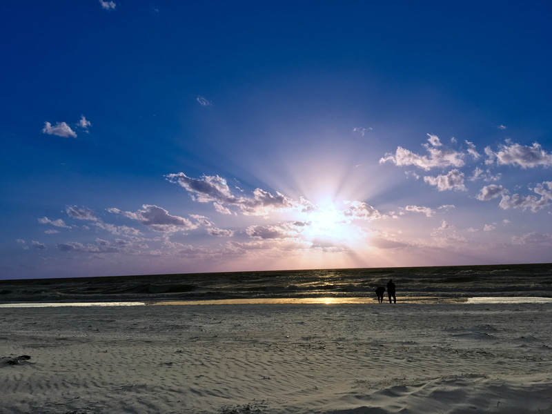 land, idyllic, sunrise, cloud - sky, sunset, 4K, blue, easter, sand, nature, sky, tranquil scene, scenics - nature, beauty in nature, bright, sea, tranquility
