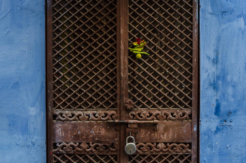 window, closed, protection, colorful, superstition, entrance, india, rust, nature, lemon, travel, doorway, blue, wall - building feature, 4K, rajasthan