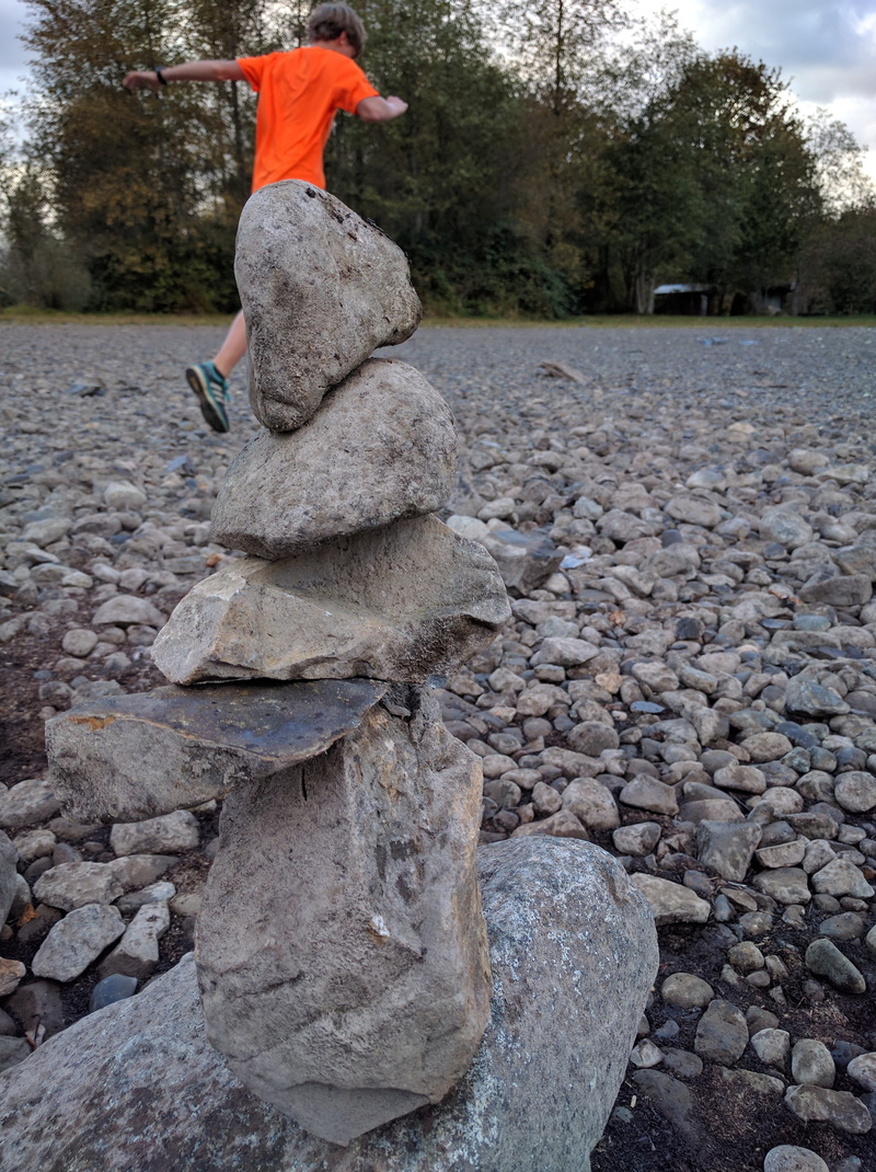 pebble, outdoors, rock - object, full length, plant, sculpture, united states, nature, north bend, real people, representation, art and craft, rocks, lake