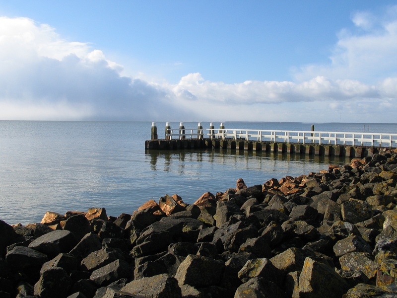 sea, water, groyne, beauty in nature, transportation, nature, day, outdoors, beach, enclosing dyke, solid, rock, pier, horizon over water, no people, tranquility