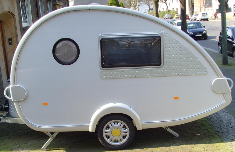 street, enclosed, Caravan, retro styled, outdoors, day, motor vehicle, white, car, white color, architecture, van - vehicle, camper, city, close-up, sleeper