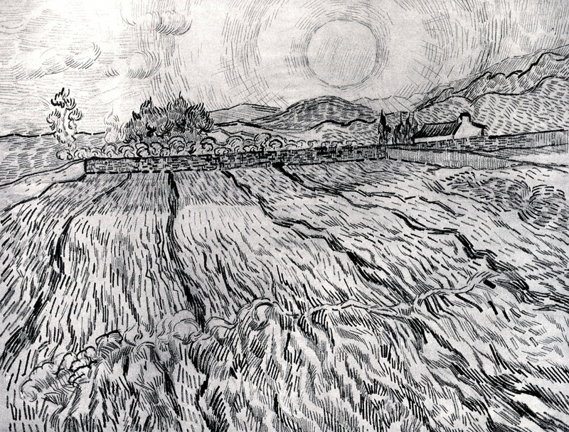 2K, Enclosed Field behind, Saint-Paul Hospital, Vincent van Gogh