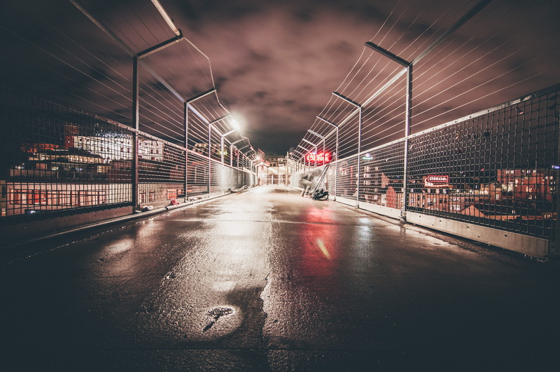 reflection, motion, illuminated, digital composite, outdoors, light, blurred motion, diminishing perspective, direction, street, no people, lights, stockholm