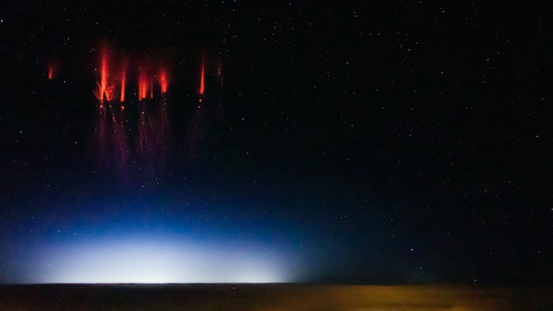 sprite, red, red sprite, storm, 1920x1080, 1080P, stars