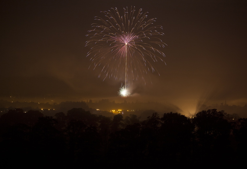 sparks, bonfire night, low angle view, celebration, firework display, night, glowing, event, silhouette, architecture, illuminated, motion, new years eve