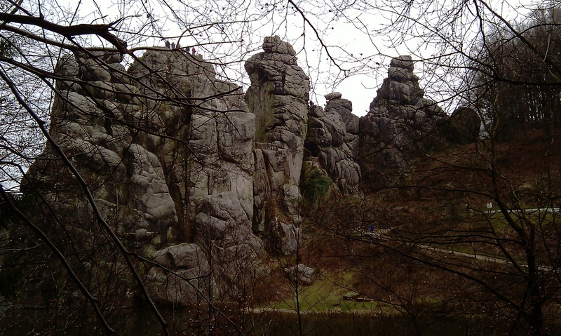 branch, plant, tranquility, rock - object, solid, rock, architecture, forest, no people, rock formation, land, growth, lake, bare tree, formation, nature