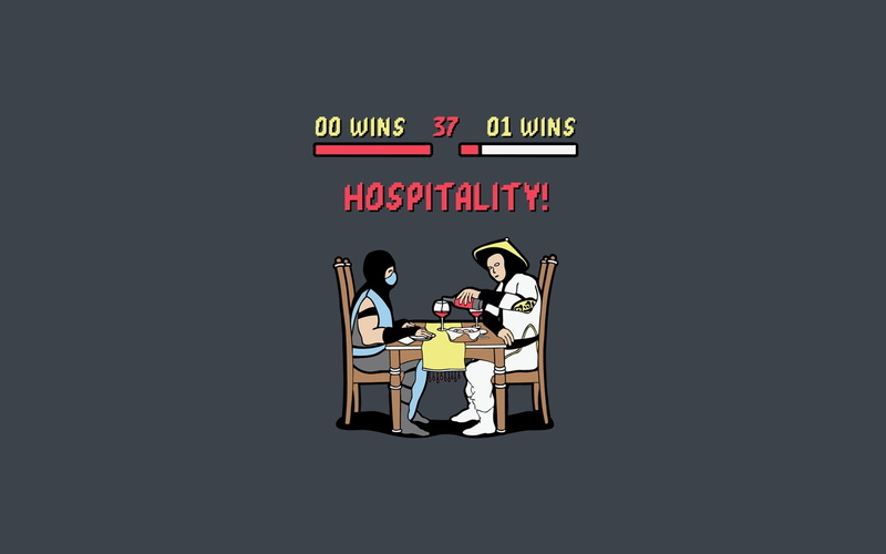 Mortal Kombat, mortal, hd, x, subzero, art, kombat, conical, humor, hats, games, raiden, 720P, artwork, video