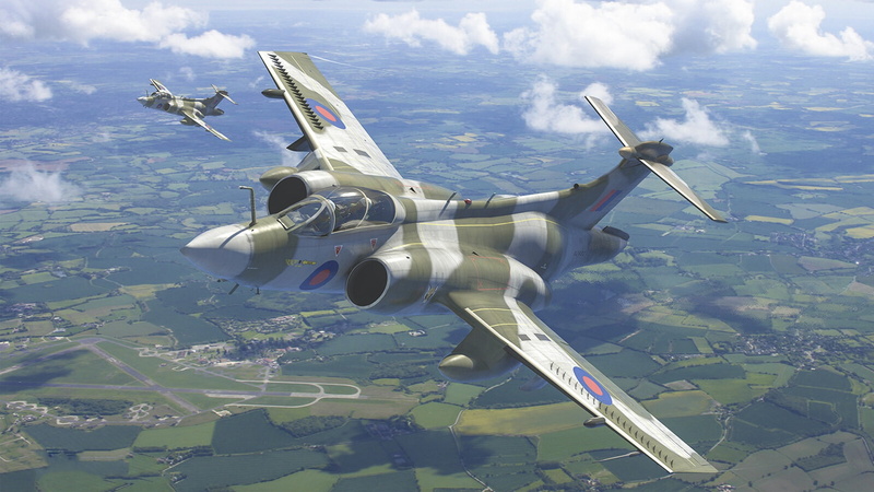 Royal air force UK, British double deck attack, Blackburn Buccaneer, 1080P