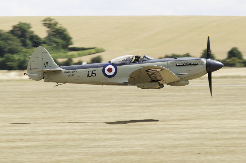 during the Second world war, Supermarine Seafire, deck, fighter, British, the plane, F.XVII, 4K