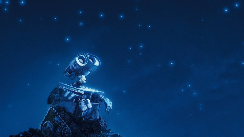 movies, night, 1080P, robot, WALL·E, Pixar Animation Studios, stars