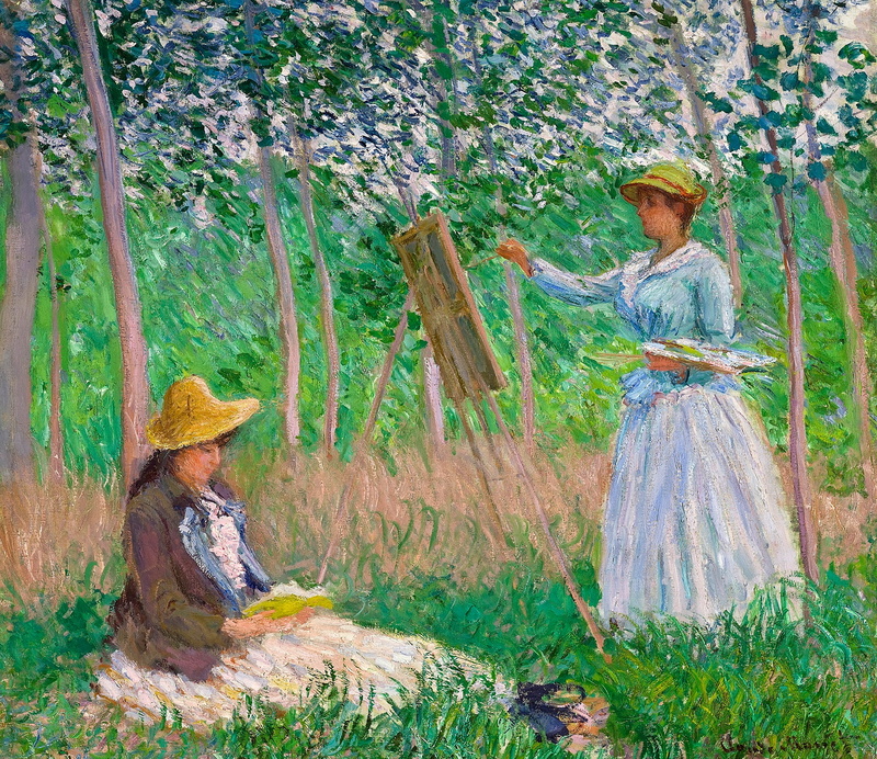 genre, Claude Monet, picture, In The Woods At Giverny. Blanche and Suzanne aside, 1080P