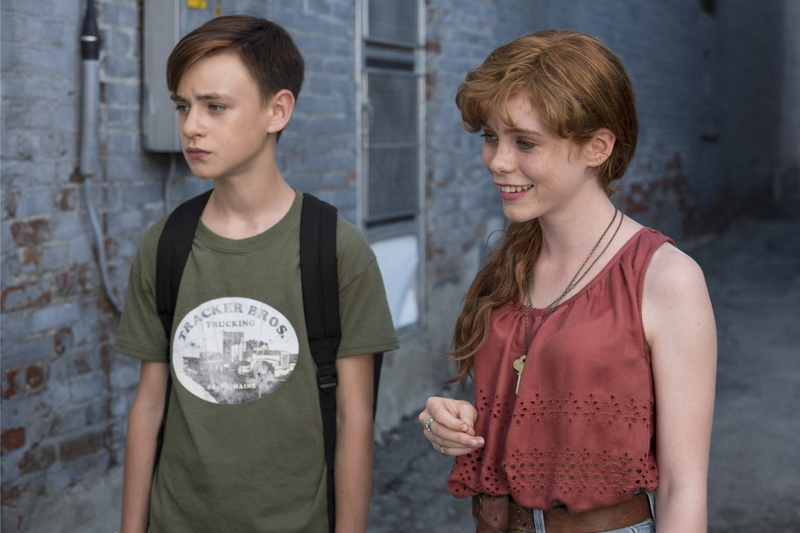 teenage couple, waist up, teenage girls, front view, hairstyle, architecture, casual clothing, pre-adolescent child, 1080P, It (2017), child, offspring