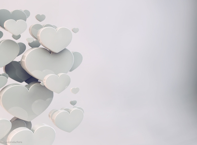 indoors, 1080P, grey, white background, digital, white, shape, heart shape, hearts, Love, valentines day, studio shot, nature, large group of objects