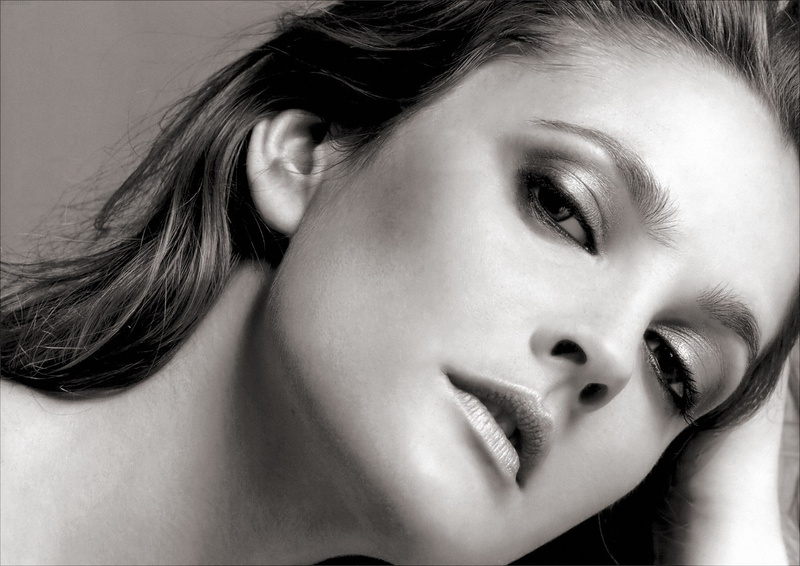 drew, greyscale, art, people, women, monochrome, faces, barrymore, actresses, Drew Barrymore, actress, hd, 720P