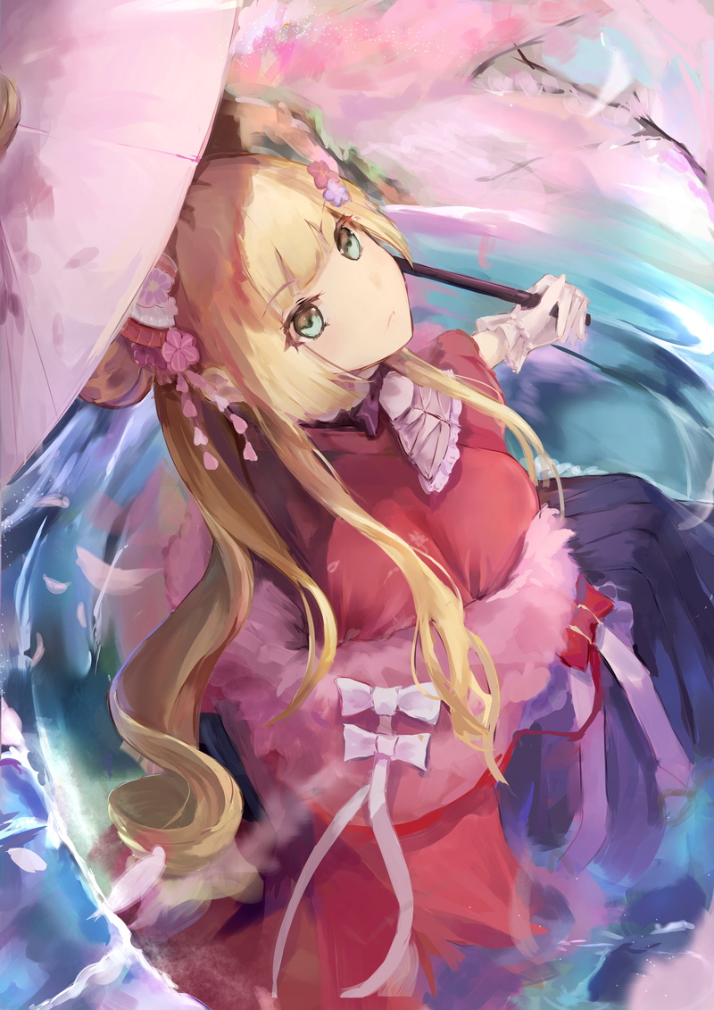 anime, blonde, 4K, Kongou (Azur Lane), anime girls, Azur Lane, water