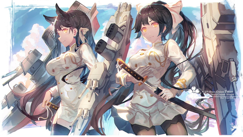 Video Game, Takao (Azur Lane), Azur Lane, Anime, Atago (Azur Lane), 1080P