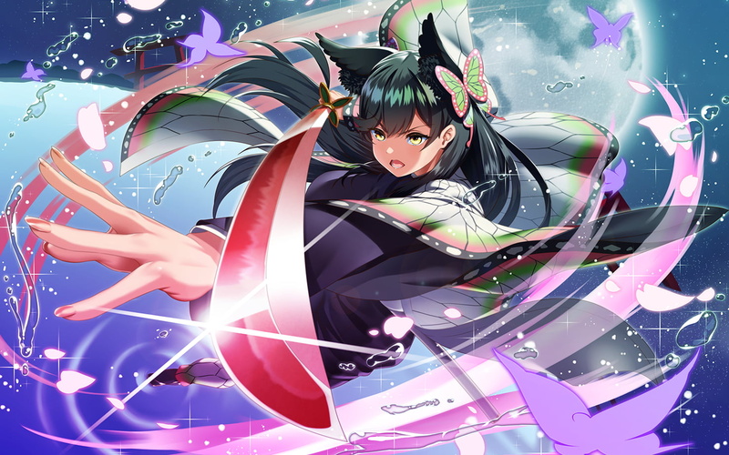 anime girls, Kagiyama, 720P, anime, Atago (Azur Lane), Azur Lane, katana