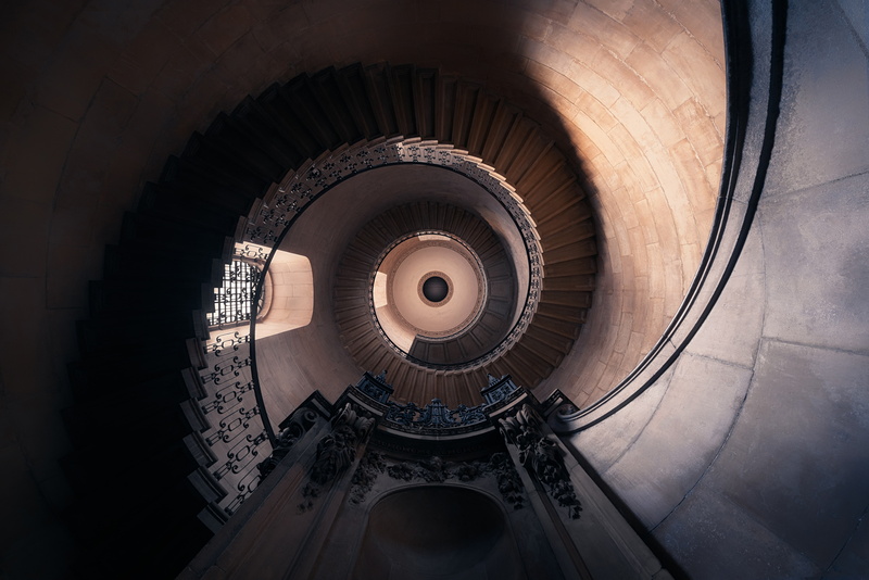 Cathedral, 4K, bottom, Spiral, view, 5K, Tower, stairs, Staircase