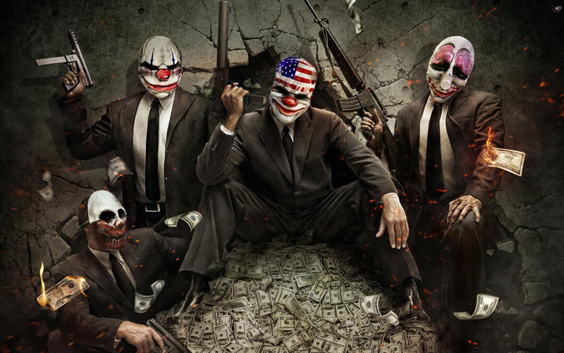 horror, evil, mask - disguise, demon - fictional character, people, mask, spooky, sitting, men, 1080P, celebration, costume, bizarre, Clown, full length