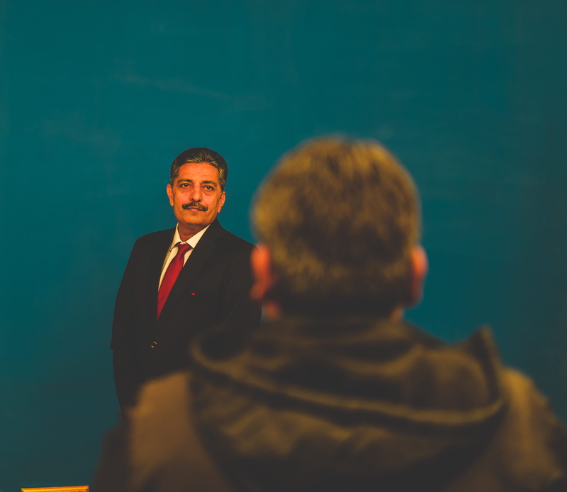 suite, togetherness, rear view, business, real people, man, portrait, black, indoors, smiling, wearing, lifestyles, waist up, men, people, suit, males