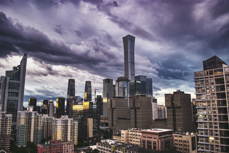 buildings, urban skyline, no people, rise, 乌云, built structure, cbd, residential district, spire, sky, city skyline, cloudy, building exterior, high, 5K