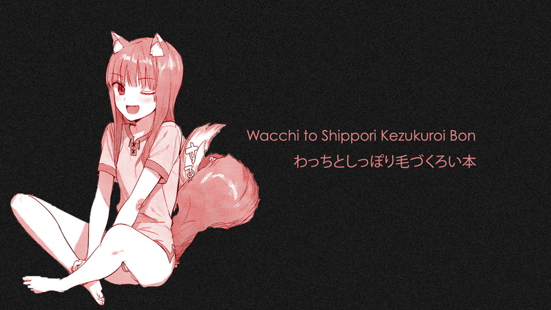 kawakami rokkaku, takanashi rei, 1080P, Japanese characters, Wacchi to Shippori Kezukuroi Bon, doujinshi, Affectionate Grooming With Me, Spice and Wolf