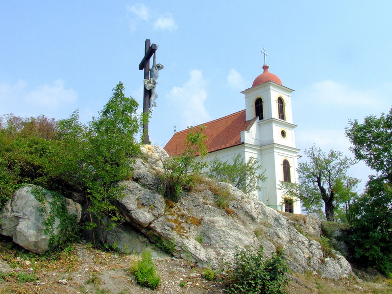 building, church, built structure, public domain, Havhegy Chapel, architecture, spirituality, religion, tower, europe, Chapel, nature, outdoors, day, rocks