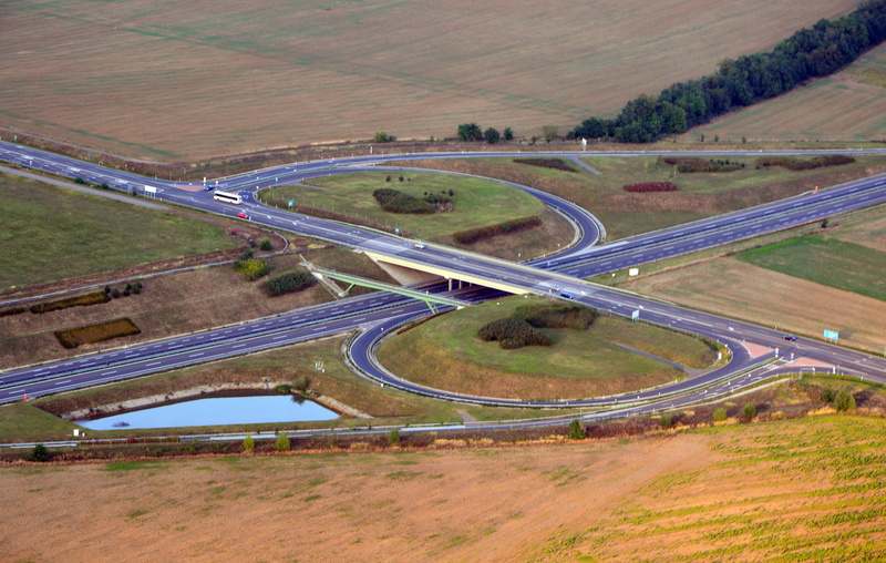 car, land vehicle, pagan, overpass, no people, 4K, day, motor vehicle, high angle view, m60 motorway, highway 58, curve, pecs, mode of transportation