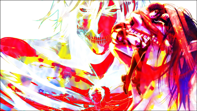 psychedelic, Mikasa Ackerman, 2K, Eren Jeager, Shingeki no Kyojin