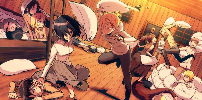 Mikasa Ackerman, Leonheart Annie, Armin Arlert, Eren Jeager, anime, Renz Christa, 1080P, Shingeki No Kyojin, Blouse Sasha, Ymir