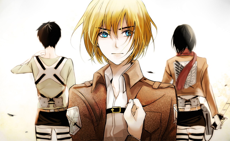 Mikasa Ackerman, Eren Yeager, 1080P, Attack On Titan, Anime, Armin Arlert