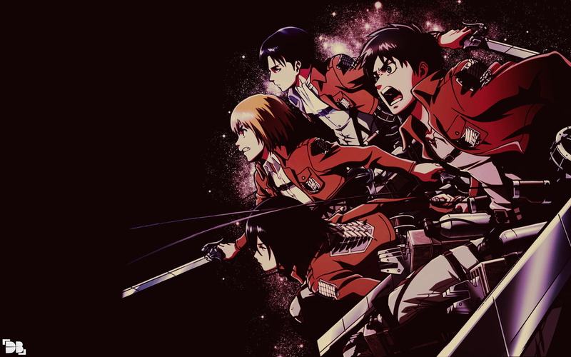 Levi Ackerman, Eren Yeager, Attack On Titan, Mikasa Ackerman, Armin Arlert, 1080P, Anime