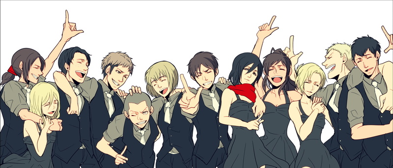 Ymir (Attack on Titan), Attack On Titan, Marco Bott, Annie Leonhart, Armin Arlert, Eren Yeager, Connie Springer, Reiner Braun, Sasha Blouse, Mikasa Ackerman