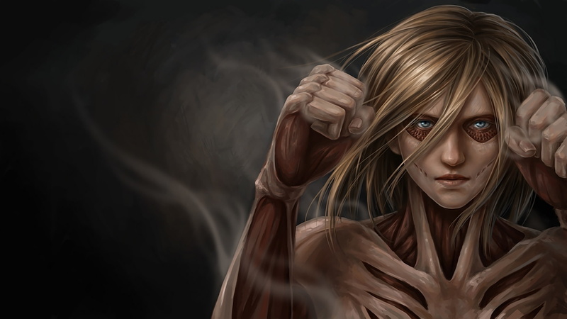 pose, Annie Leonhardt, Shingeki no Kyojin/ Attack On Titan, muscles, 1080P, eyes