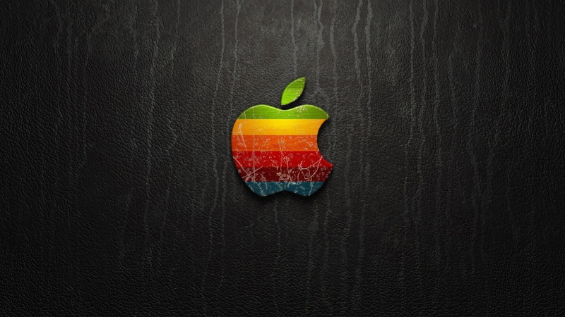 close-up, directly above, food, Logotype, Apple, textured, art and craft, creativity, indoors, table, wellbeing, sweet food, 1080P, japanese food, high angle view